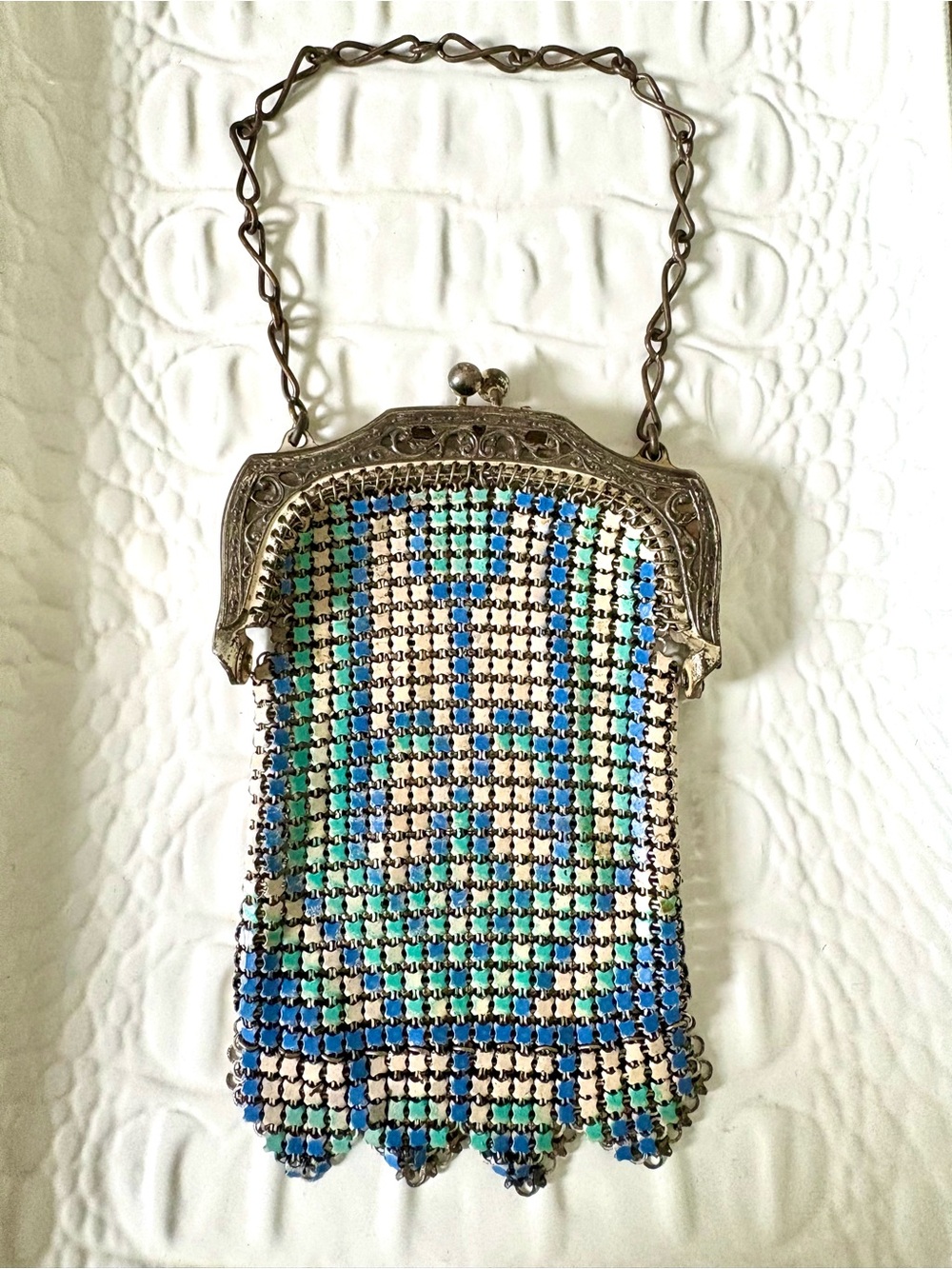 Vintage Whiting and Davis Childs Doll Mesh Purse circa 1920’s in Mint Condition